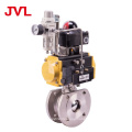 JL600 dn25 flange pneumatic UItra thin ball valve